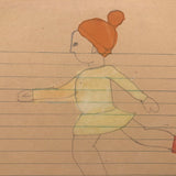 Kid Drawings: Sailor, Umbrella, Big Doll, Skating - Sold Individually