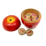 Francie Philbrook's Large Red Treen Apple with Horse Roulette