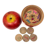 Francie Philbrook's Large Red Treen Apple with Horse Roulette
