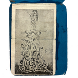 Sexy Secret: Victorian "Windowphanie" Advertising Blotter Folded to Conceal Erotic Pyramid Print