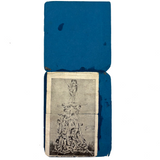 Sexy Secret: Victorian "Windowphanie" Advertising Blotter Folded to Conceal Erotic Pyramid Print