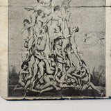 Sexy Secret: Victorian "Windowphanie" Advertising Blotter Folded to Conceal Erotic Pyramid Print