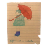 Kid Drawings: Sailor, Umbrella, Big Doll, Skating - Sold Individually