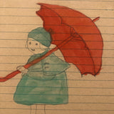 Kid Drawings: Sailor, Umbrella, Big Doll, Skating - Sold Individually