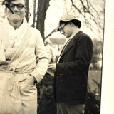 Big Attitude, Man on the Street in Robe with Pipe and Spectators, Fun Little Vintage Snapshot