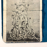 Sexy Secret: Victorian "Windowphanie" Advertising Blotter Folded to Conceal Erotic Pyramid Print