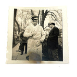 Big Attitude, Man on the Street in Robe with Pipe and Spectators, Fun Little Vintage Snapshot