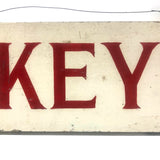 TURKEYS, Excellent Hand-painted Vintage Wood Sign with Juicy Red Lettering