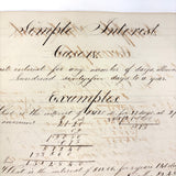 Vulgar Fractions Math Notebook with 1818 Letter from Boston