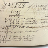 Vulgar Fractions Math Notebook with 1818 Letter from Boston
