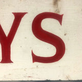 TURKEYS, Excellent Hand-painted Vintage Wood Sign with Juicy Red Lettering