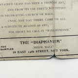 Sexy Secret: Victorian "Windowphanie" Advertising Blotter Folded to Conceal Erotic Pyramid Print