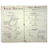Vulgar Fractions Math Notebook with 1818 Letter from Boston