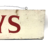 TURKEYS, Excellent Hand-painted Vintage Wood Sign with Juicy Red Lettering