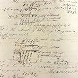 Vulgar Fractions Math Notebook with 1818 Letter from Boston
