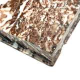 19th Century Carved Marble Folk Art Book with Detailed Spine and Camouflaged Monogram