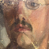 Portrait of a James Joyce-ian Looking Young Man in Hat and Glasses