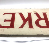 TURKEYS, Excellent Hand-painted Vintage Wood Sign with Juicy Red Lettering