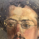 Portrait of a James Joyce-ian Looking Young Man in Hat and Glasses