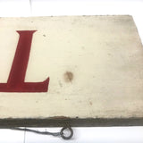 TURKEYS, Excellent Hand-painted Vintage Wood Sign with Juicy Red Lettering