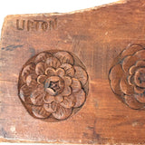 Lovely Antique Double Sided Decorative Motif Carving "Sampler" Signed Upton