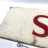 TURKEYS, Excellent Hand-painted Vintage Wood Sign with Juicy Red Lettering