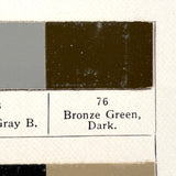 Masury's "Railroad" Ready-Made Colors, Beautiful Tri-fold Color Sample Card, c. 1900
