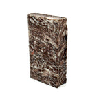 19th Century Carved Marble Folk Art Book with Detailed Spine and Camouflaged Monogram