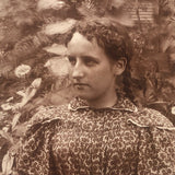 Partial and in Full, Pair of Photos of Lovely Young Woman in Printed Dress