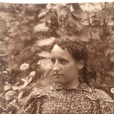 Partial and in Full, Pair of Photos of Lovely Young Woman in Printed Dress