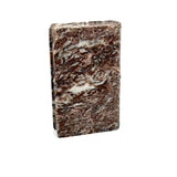 19th Century Carved Marble Folk Art Book with Detailed Spine and Camouflaged Monogram