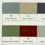 Masury's "Railroad" Ready-Made Colors, Beautiful Tri-fold Color Sample Card, c. 1900