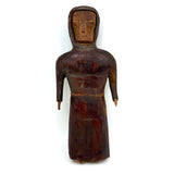 Striking (and Muscular!) Carved Monk with Very Delicate Belt and Dangling Cross