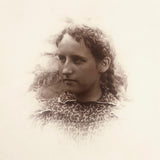 Partial and in Full, Pair of Photos of Lovely Young Woman in Printed Dress