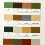 Masury's "Railroad" Ready-Made Colors, Beautiful Tri-fold Color Sample Card, c. 1900