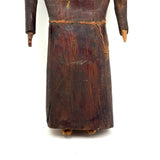 Striking (and Muscular!) Carved Monk with Very Delicate Belt and Dangling Cross