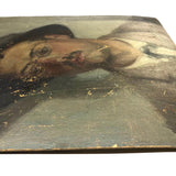 Portrait of a James Joyce-ian Looking Young Man in Hat and Glasses