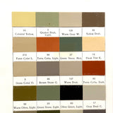 Masury's "Railroad" Ready-Made Colors, Beautiful Tri-fold Color Sample Card, c. 1900