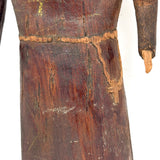Striking (and Muscular!) Carved Monk with Very Delicate Belt and Dangling Cross