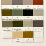 Masury's "Railroad" Ready-Made Colors, Beautiful Tri-fold Color Sample Card, c. 1900