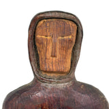 Striking (and Muscular!) Carved Monk with Very Delicate Belt and Dangling Cross
