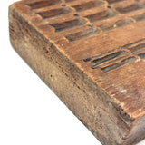 Lovely Antique Double Sided Decorative Motif Carving "Sampler" Signed Upton