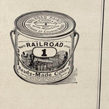 Masury's "Railroad" Ready-Made Colors, Beautiful Tri-fold Color Sample Card, c. 1900