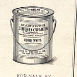 Masury's "Railroad" Ready-Made Colors, Beautiful Tri-fold Color Sample Card, c. 1900