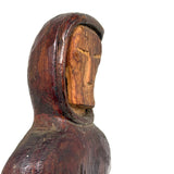 Striking (and Muscular!) Carved Monk with Very Delicate Belt and Dangling Cross