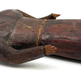 Striking (and Muscular!) Carved Monk with Very Delicate Belt and Dangling Cross