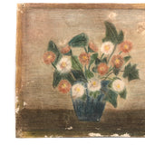Charming French Vase of Flowers Crayon/Colored Pencil Drawing