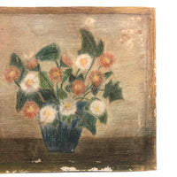 Charming French Vase of Flowers Crayon/Colored Pencil Drawing