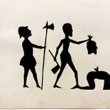 Beheading in Silhouette, Haunting and Unusual Old Cut Paper Work
