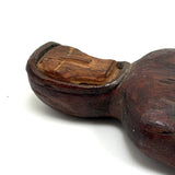Striking (and Muscular!) Carved Monk with Very Delicate Belt and Dangling Cross